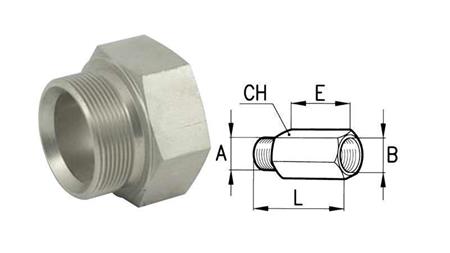 HYDRAULIKADAPTER MÄNNLICH-WEIBLICH 3/8 - VERLÄNGERT