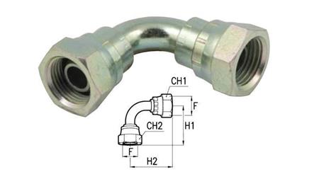 HIDRAULIKUS TÉRD 90° NŐI-NŐI M18x1,5