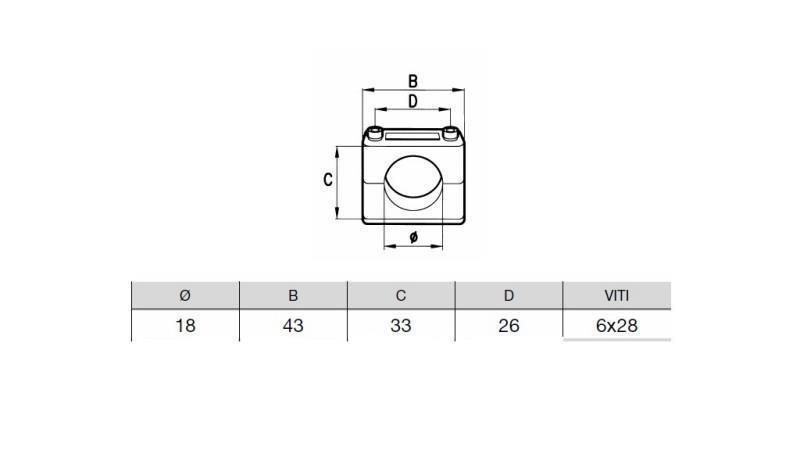 PIPE BRACKET Dia.28 - DOUBLE