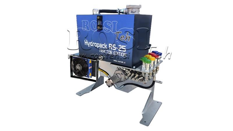 HYDRAULISCHER TRAKTORAGGREGAT KAPAZITÄT 70 lit DURCHFLUSS 53 lit/min 4 X P80 - MIT ÖLKÜHLER