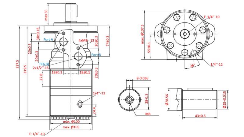 HIDROMOTOR B/MR 160 - Z ZAVORO
