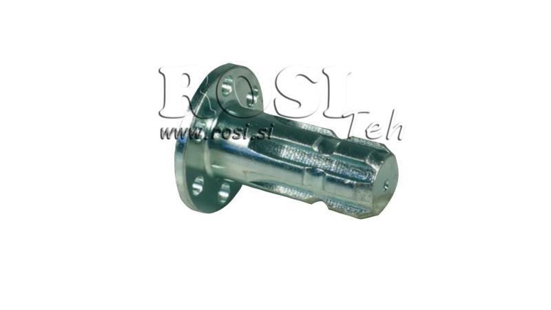 PTO SHAFT EXTENSION WITH FLANGE 6 HOLES  1 3/8