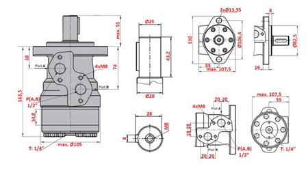 HYDRAULIC MOTOR MR 200