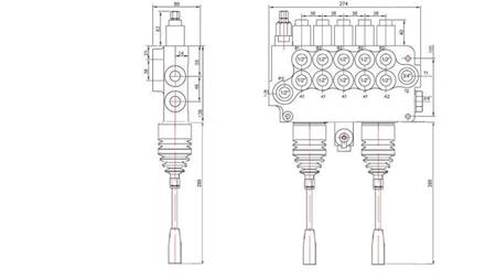 HIDRAULIKUS VEZÉRLŐ TÖMB 5xP80 + 2x JOYSTIC