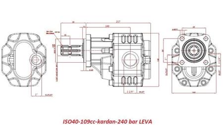 HIDRAVLIČNA LITOŽELEZNA ČRPALKA ISO40-109cc-kardan-240 bar LEVA