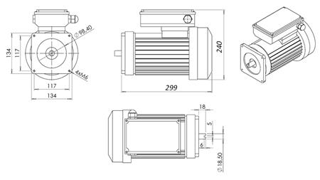 REZERVNI MOTOR ZA HIDRAULIČNI AGREGAT 230V 3kW