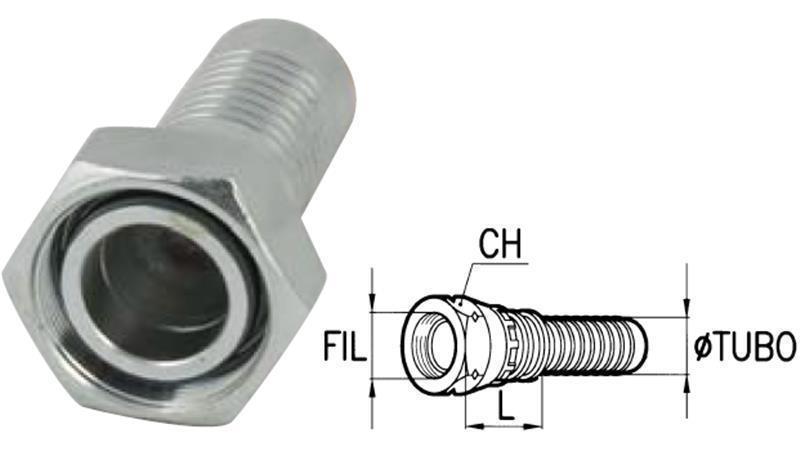 HIDRAVLIČNI PRIKLJUČEK DKOS 14 S ŽENSKI DN12-M22x1,5