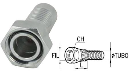 HYDRAULIC FITTING DKOS 12 S FEMALE DN6-M20x1,5