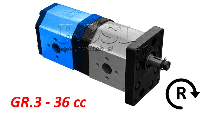 HYDRAULICKÉ ČERPADLO 30C36X242 REAR GR.3 36 CC PRAVÉ
