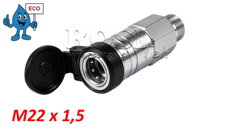 INNESTO RAPIDO TRATTORE FEMMINA 3CFPV PUSH - PULL M22x1,5 - ECO