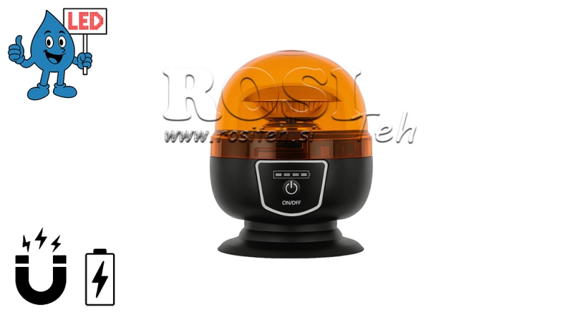 LED ROTACIJSKA MAGNETNA LUČ - BATERIJSKA
