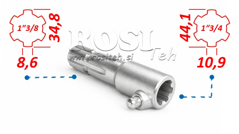 KARDÁN (TLT) ADAPTER BISZTOSITÓVAL 1”3/4 1”3/8