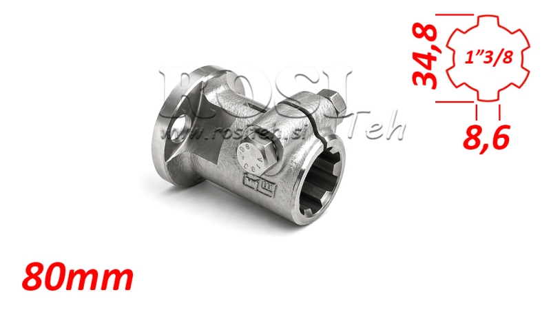 KARDANSKI ADAPTER S PRIRUBNICOM 3 RUPE I KLINOM 1-3/8 (80 mm)