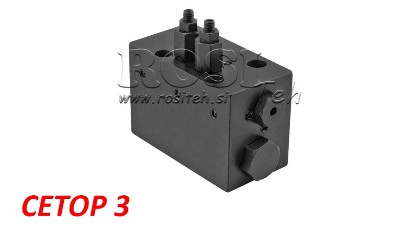 VALVOLA IDRAULICA ROTATIVA MECCANICA PER TRASPORTATORE DI LETAME CETOP3 4/2 RHA