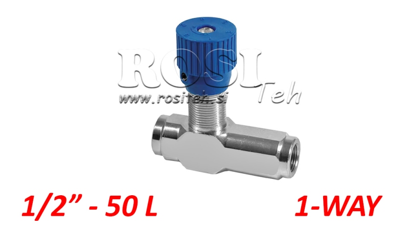 FLOW REGULATOR VRFU - DÆMPENDE RETURVENTIL 1/2 UNIDIREKTIONAL - 50LIT