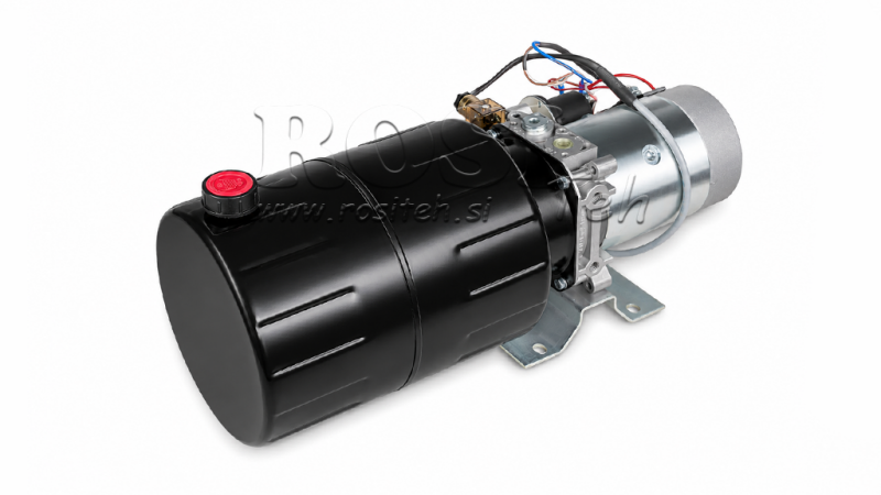 MINI UNIDAD DE POTENCIA HIDRÁULICA 24V DC - 2.2kW = 2.1cc - 8 lit - ensamblaje monofásico (metal)