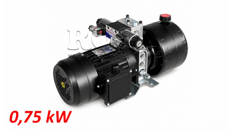 MINI HYDRAULISCH KRACHTPAKKET 380V AC (0.75 kW) - 3.7 cc - 5.2 lit/min - tank 4 lit