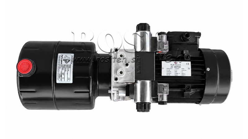 MINI CENTRALE HYDRAULIQUE 380V AC (1.5 kW) - 5.8 cc - 8.2 lit/min - réservoir 6 lit