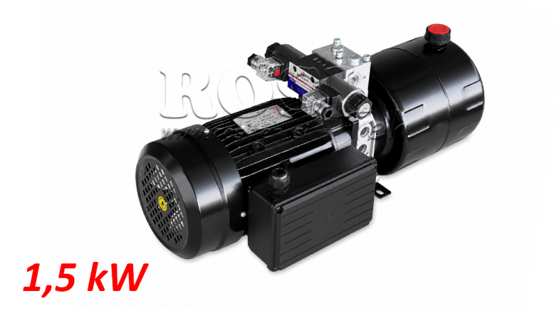 MINI UNIDAD DE POTENCIA HIDRÁULICA 230V AC (1.5 kW) - 5.8 cc - 8.2 lit/min - tanque 6 lit