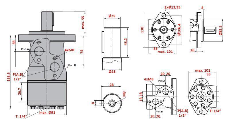 HYDRAULINEN MOOTTORI MP 200