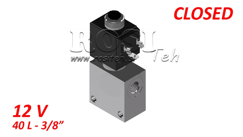 2 potni ventil 3/8 (NC) 12V - 40lit
