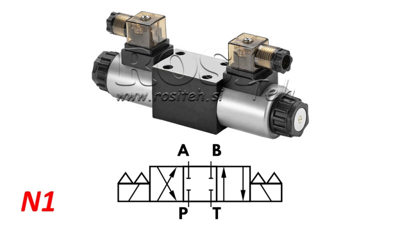 ELECTRO-DISTRIBUTEUR CETOP3-DOUBLE BOBINE- KV-4/3 -12/24/230V N1
