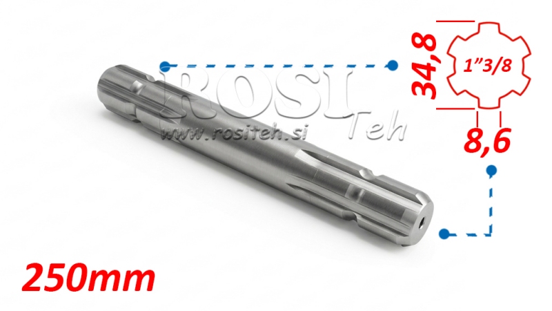 ADAPTADOR CARDÃ 1-3/8 DUPLO LADO (250 mm)