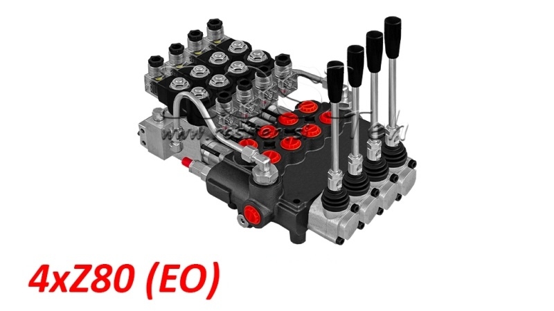 ELEKTRO-KÉZI MŰKÖDTETÉSŰ HIDRAULIKUS MONOBLOKK SZELEP 4xZ80