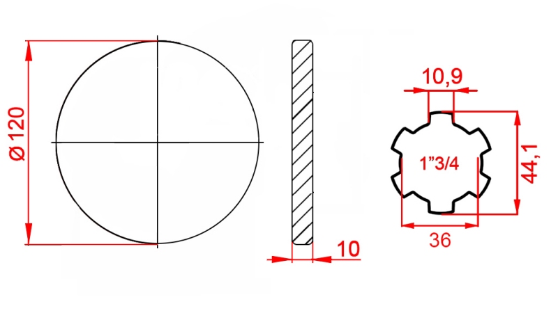 KARDANSKI NASTAVEK S PRIROBNICO 1-3/4 (120 mm)