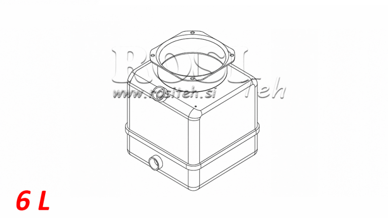 RESERVORIO DE ROLLO DE PVC PP 6 LITROS HORIZONTAL-VERICAL