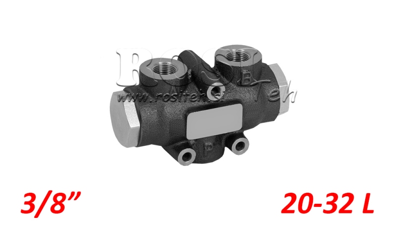 HIDRAVLIČNI DELILNI VENTIL PRETOKA V01004 20 - 32 lit - 3/8 - 250 bar (max.300 bar) V-EQ22