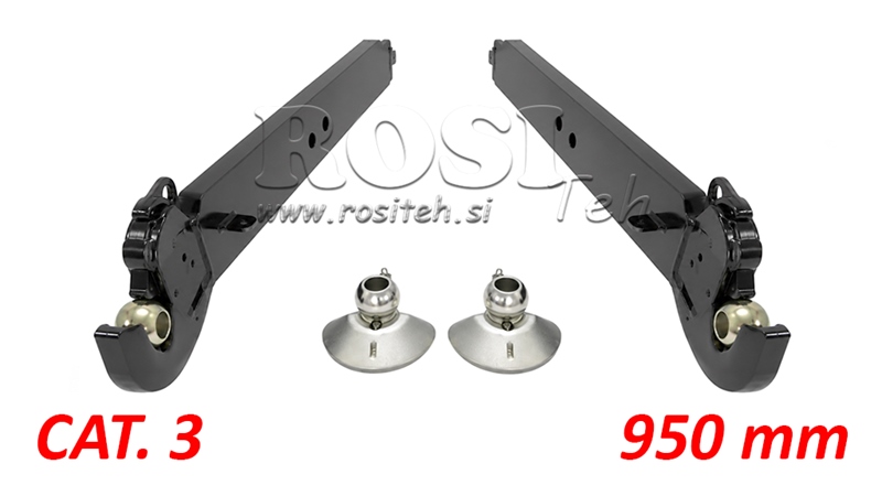 TRAKTORSKE NOSILNE ROKE TRI-TOČKOVNE HIDRAVLIKE CAT.3 120x35 mm - 950mm DO 140KM