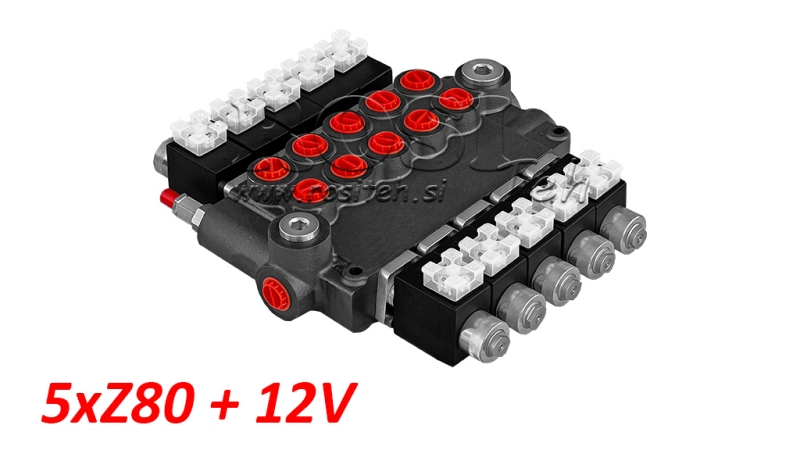 VALVOLA IDRAULICA 5xZ80+12V DC