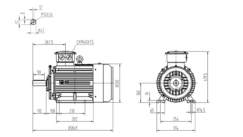 MOTORE ELETTRICO 11KW Y3 160M1-2_2930RPM 3FASI LEGS-B3
