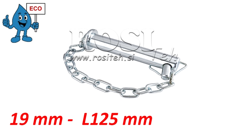 LÅSEPINNE MED KJETTING ECO 19MM - L125MM
