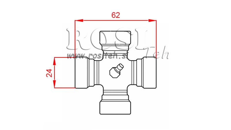 KRIŽ F-24,00X62,00 ZA ECO KARDAN 790mm 35-60HP STANDARD