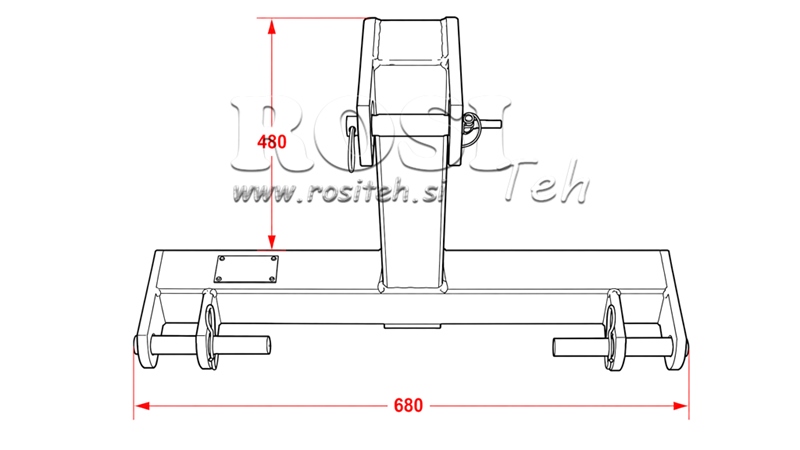 TOWING HOOK FOR THREE-POINT HITCH CAT.1