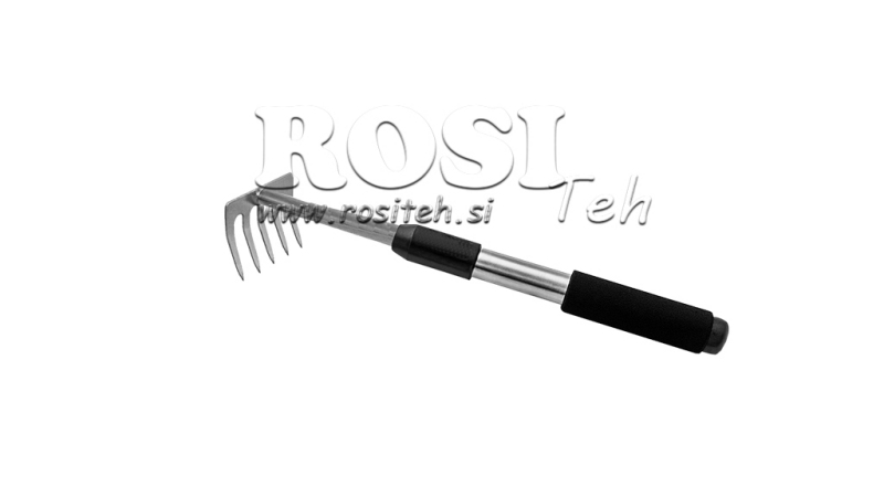 GREBLE CU MÂNER DIN ALUMINIU, 5 DINȚI