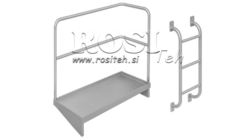 PLATAFORMA COM CORRIMÃO + ESCADA