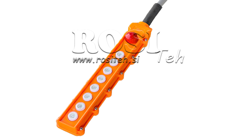 KAUKO-OHJAIN 8 PAINIKETTA + HÄTÄKATKAISIN KOTELOSSA KAAPELILLA