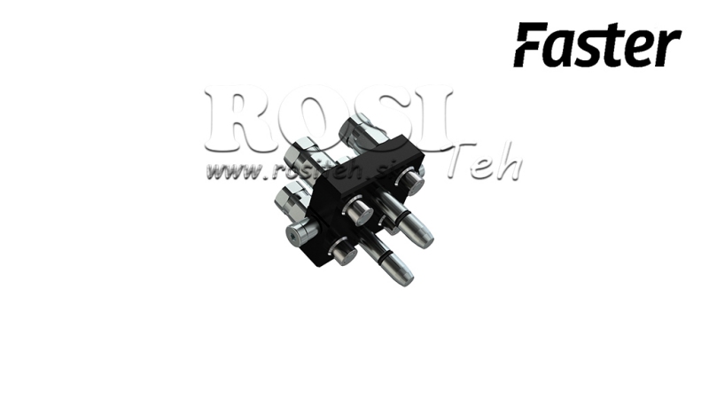 RACCORD MULTI-FASTER 3 VOIES BSP 1/4 PARTIE MOBILE (UN LEVIER)