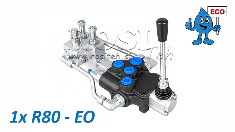 HIDRAVLIČNI ELEKTRO-ROČNI VENTIL (brez tuljav) – RAZVODNIK 1-SEKCIJSKI 1xR80-EO ECO