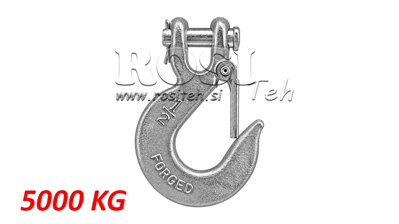 HOOK WITH SAFETY LATCH - 5000 KG