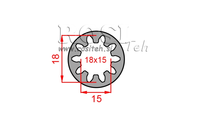 KARDANSKI ADAPTER ČAHURA 18x15 (10 ZUBA) (40 mm)