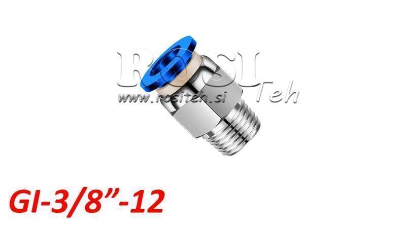 PNEUMATIC PLUG STRAIGHT CONNECTION TPA WITH THREAD GI-038-12