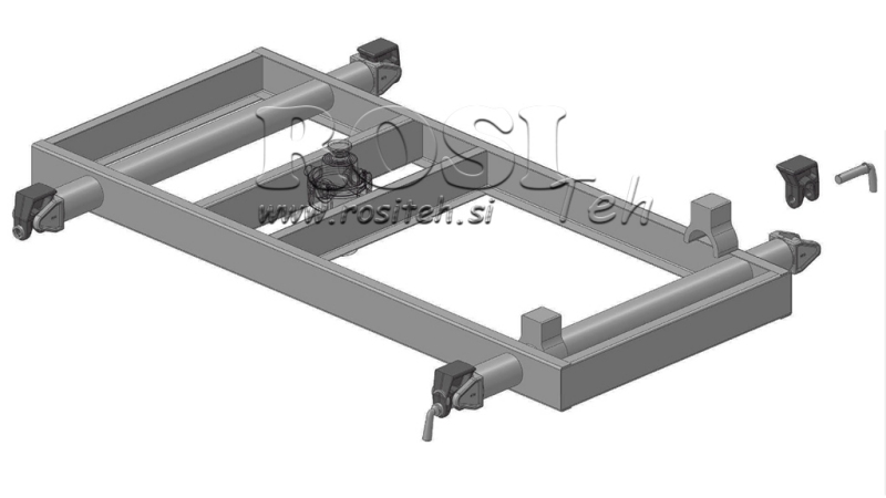 Set Di Supporti Regolabili In Acciaio Zincato Per Rimorchio Di Barche E Attrezzature Tekmaquinas 98773634 - Foto 3