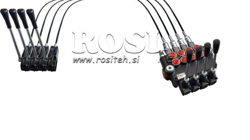 JOYSTICK DVOJNA ROČICA 3 met. HIDRAVLIČNI VENTIL 4xP40 lit.