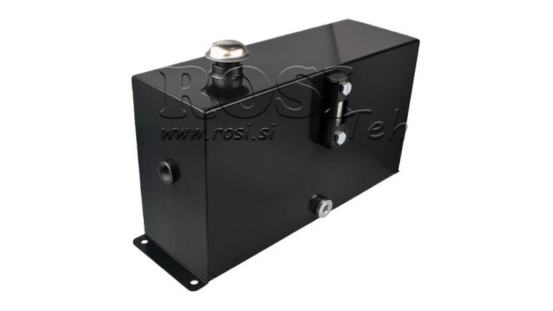 METALOWY ZBIORNIK 12 LITRÓW KOSTKA 255x120x450mm W KOMPLECIE Z WYPOSAŻENIEM