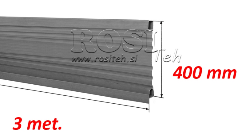 SIDE PANEL TIL TIPPER TRAILER 3 MET. - HØJDE 400 MM