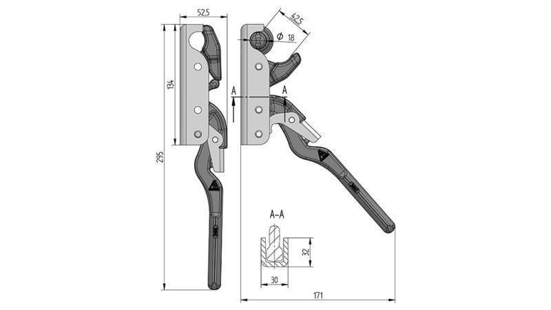 CHIUDETE PER TIPO PIANTONE LATERALE FEMMINA